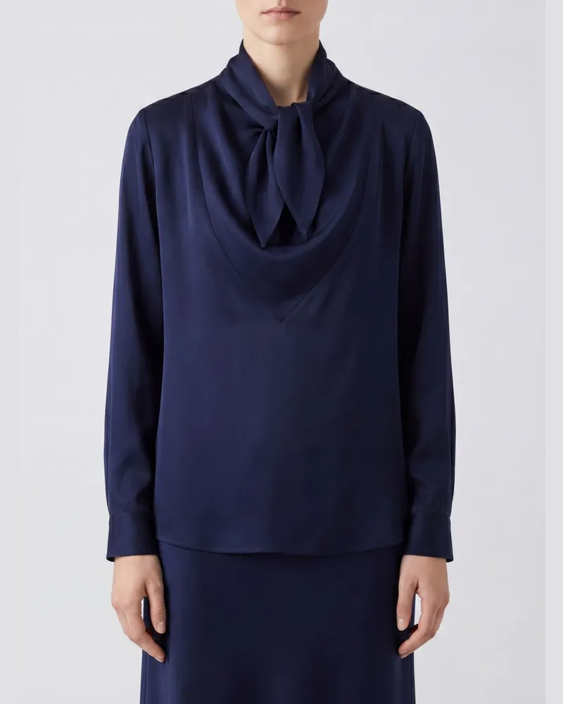 Max Mara Badia Seidenbluse Blau