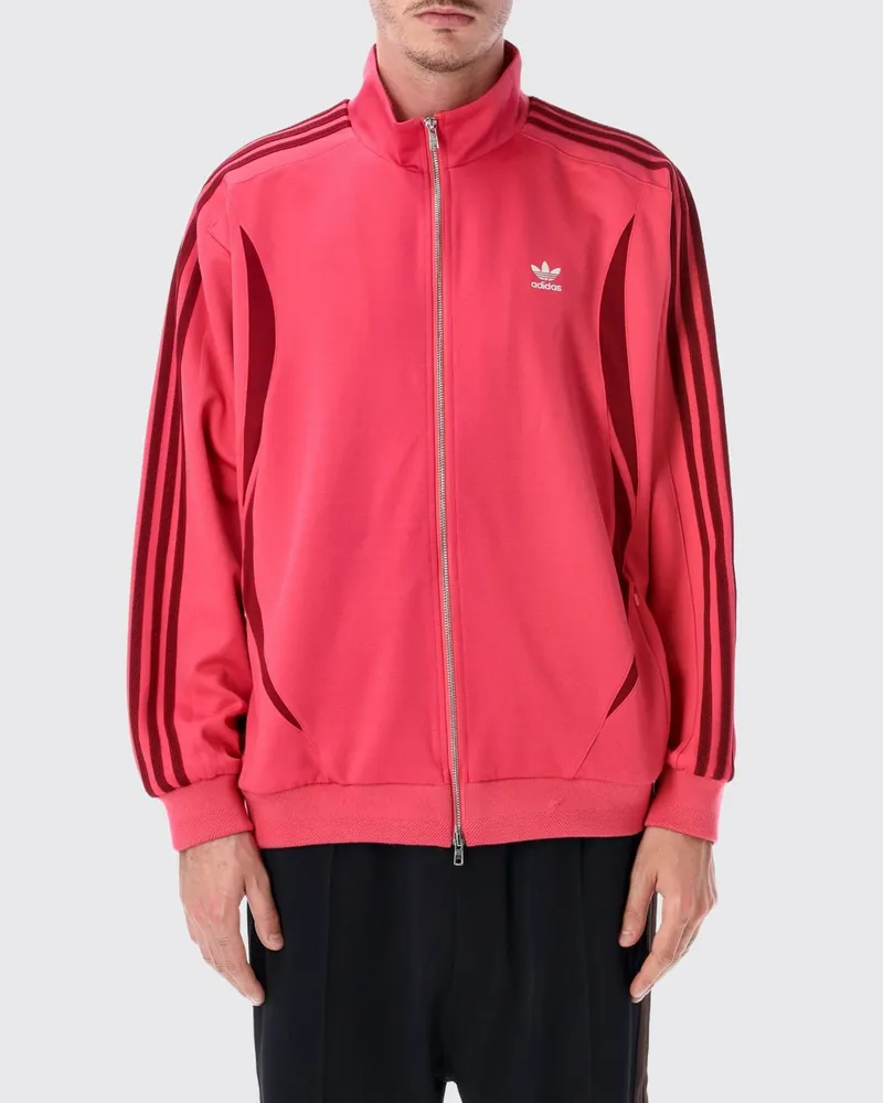 adidas Trainingsjacke Adidas Originals x Wales Bonner mit Stehkragen und gesticktem Logo Pink