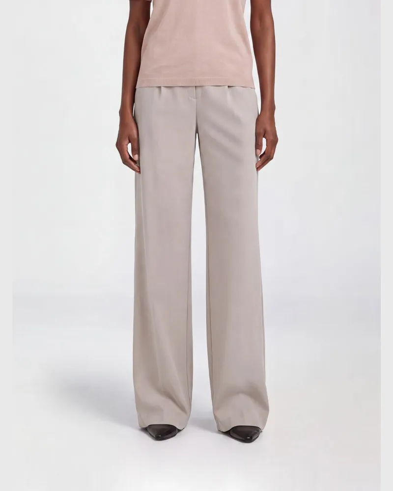 Herno Palazzo-Hose aus Jersey mit hohem Bund und Kordelzug Grau