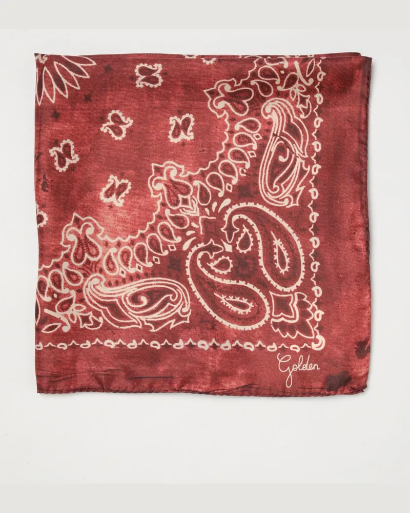 Golden Goose Paisley-Seidenschal Rot