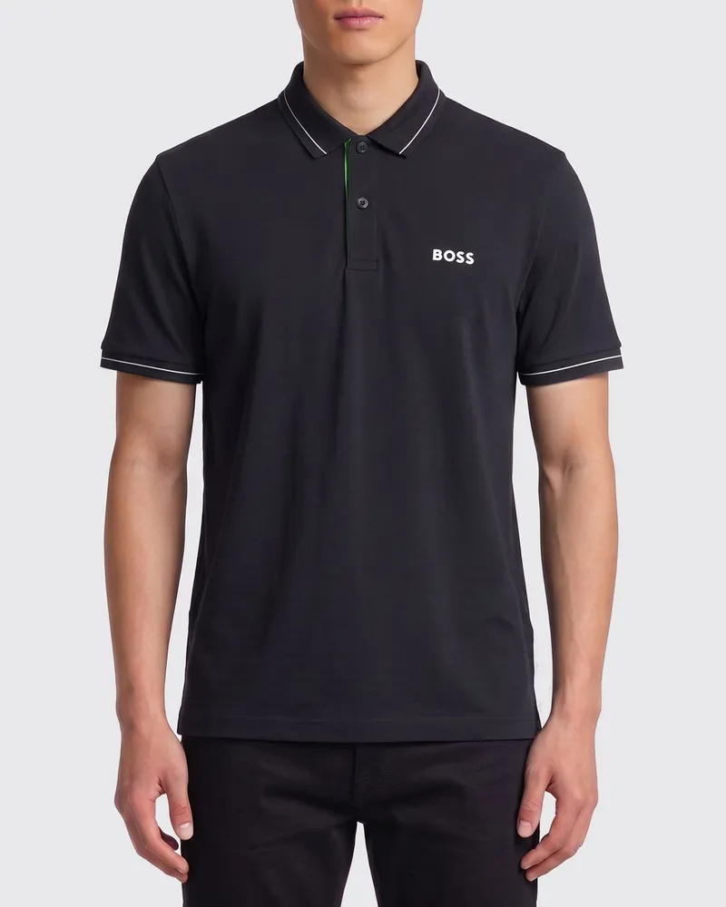 HUGO BOSS Baumwoll-Poloshirt mit Logo Blau