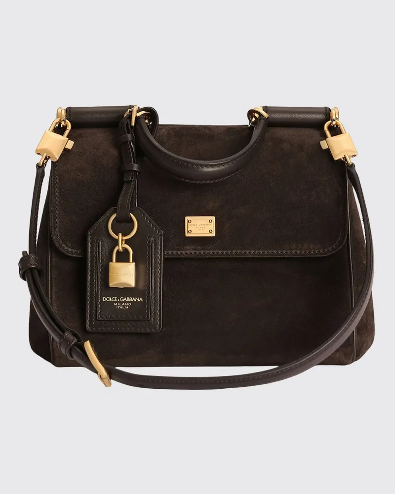 Dolce & Gabbana DOLCE  GABBANA Kleine My Sicily Handtasche Dolce & Gabbana aus Leder mit abnehmbarem Schulterriemen Braun