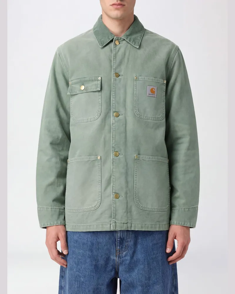 Carhartt WIP OG Chore Jacke aus Bio-Baumwolle mit Samtkragen Grün