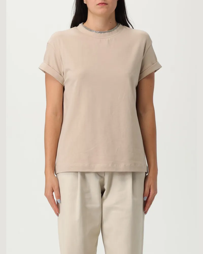 Brunello Cucinelli T-shirt damen Beige