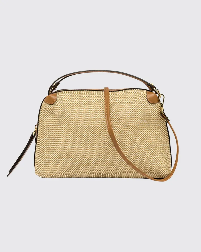 Gianni Chiarini Alifa Häkeltasche aus Bast und Leder Rope