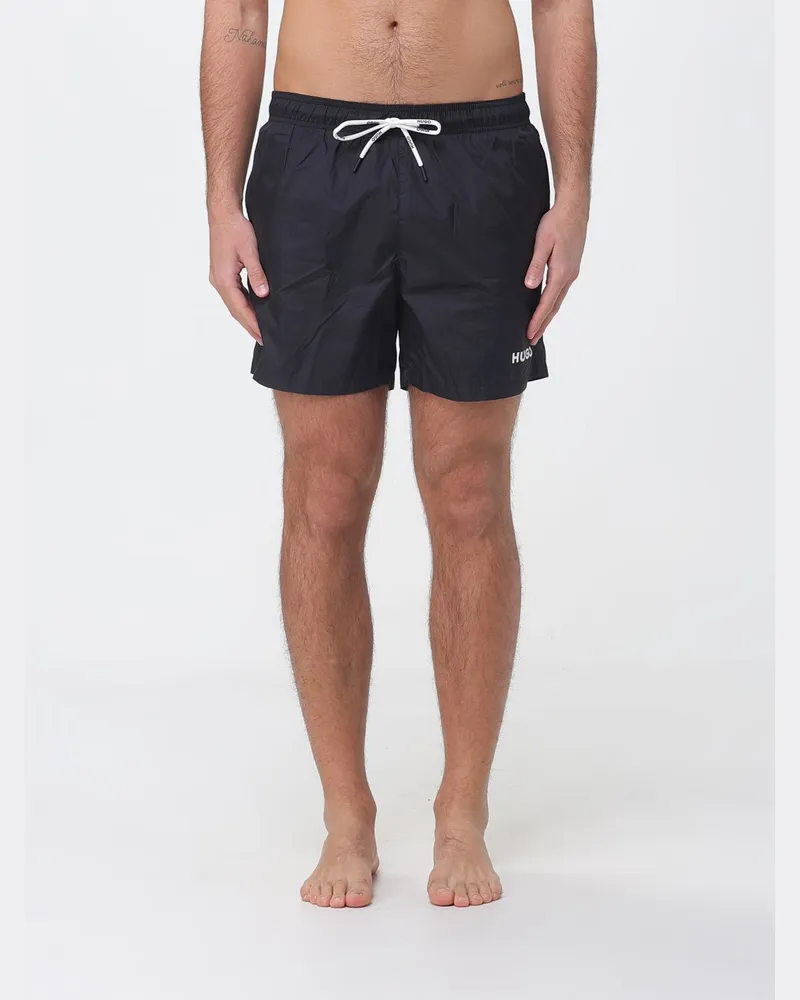 HUGO BOSS Badeshorts aus Polyester Schwarz