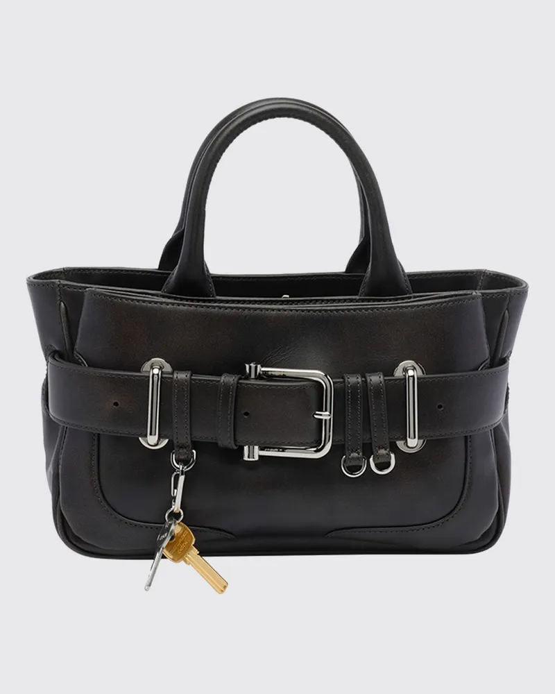 OSOI Brocle Handtasche aus Glattleder mit Schnallendetail und abnehmbarem Riemen Braun