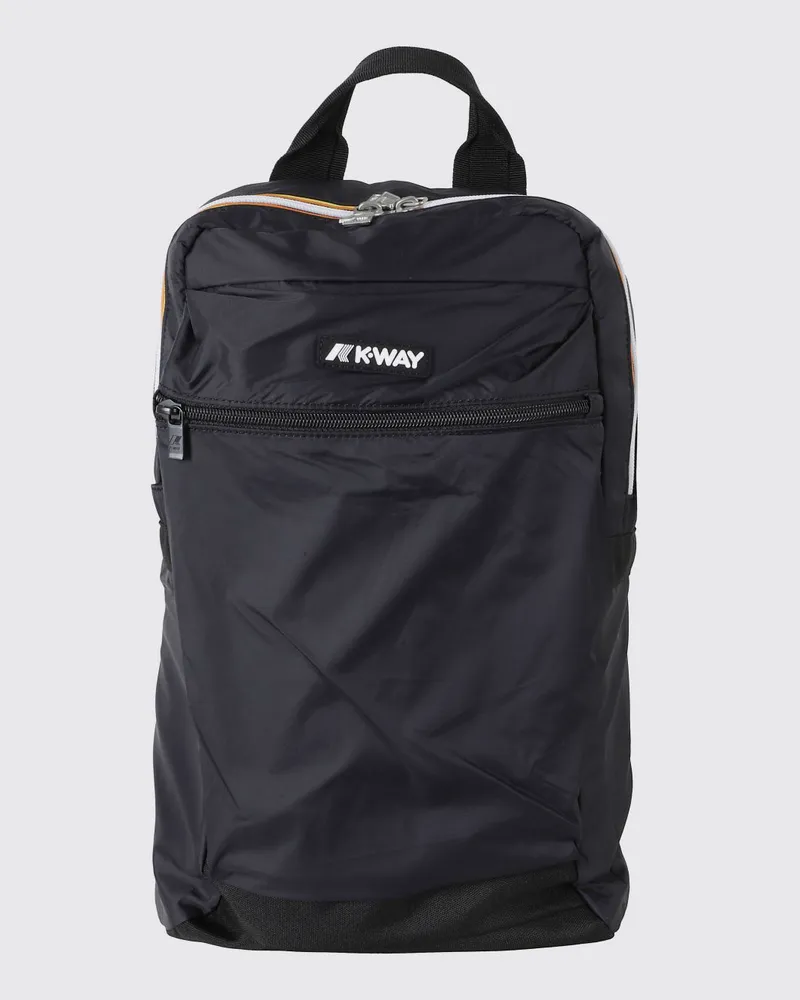 K-Way Mid Laon wasserabweisender Ripstop-Nylon-Rucksack Schwarz