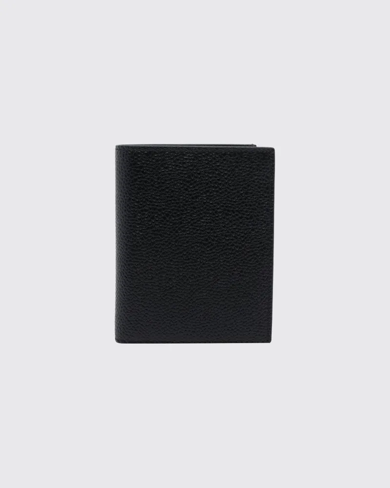Thom Browne Bifold-Geldbörse aus Kalbsleder mit Münzfach Schwarz