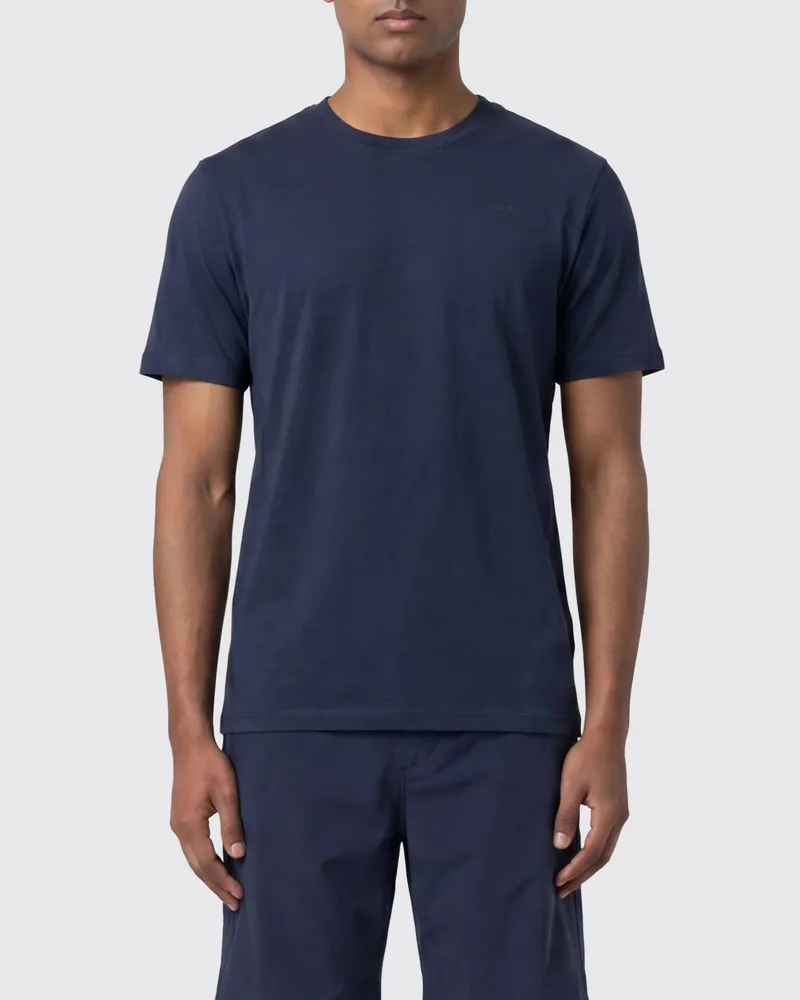 K-Way Baumwoll-Rundhals-T-Shirt Blau
