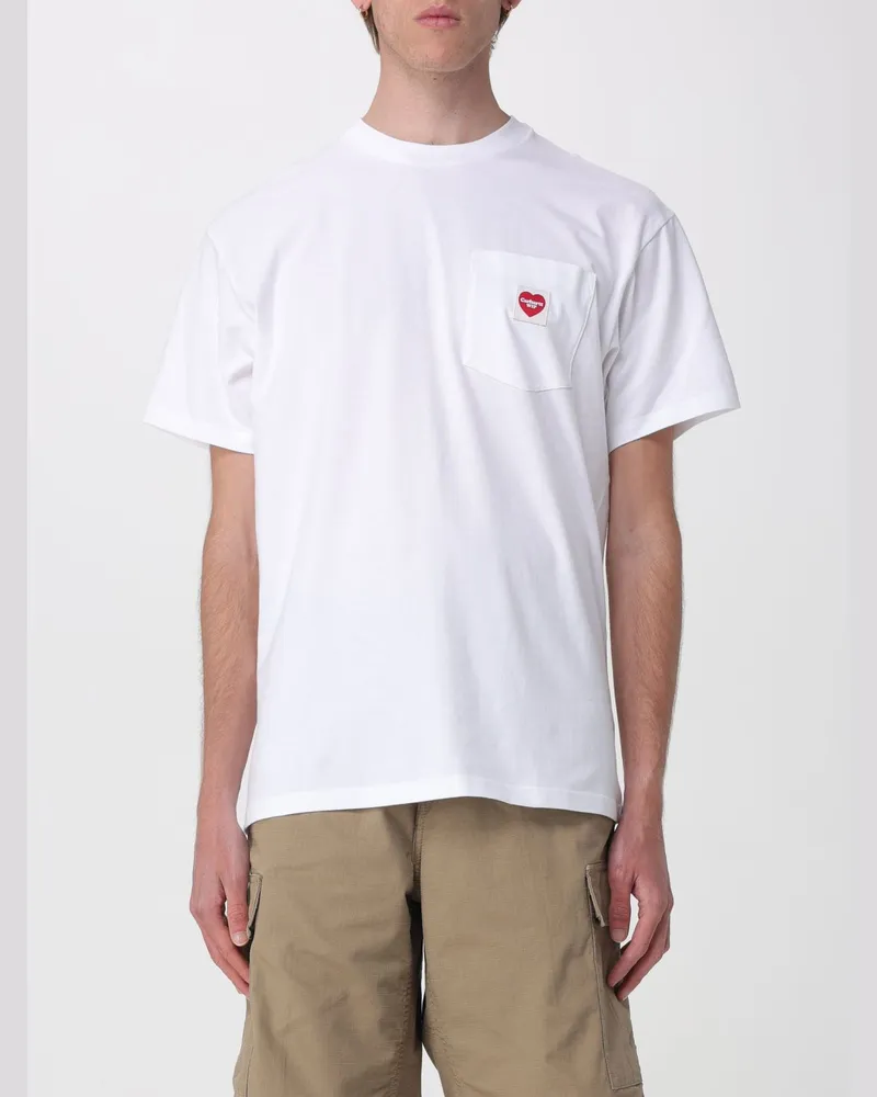 Carhartt WIP Rundhals-T-Shirt aus Baumwolle Weiss