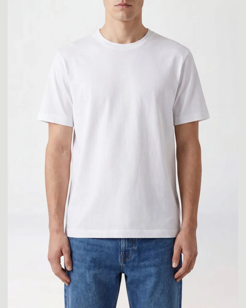 CIRCOLO 1901 Kurzärmeliges T-Shirt aus reiner Baumwolle mit Rundhalsausschnitt Weiß