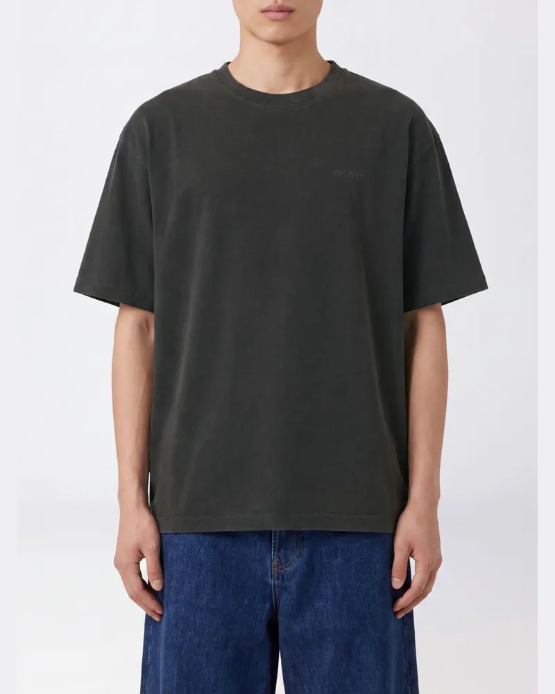 OFF-WHITE Relaxed-Fit T-Shirt aus Baumwolle mit Arrow-Logo auf der Rückseite Schwarz