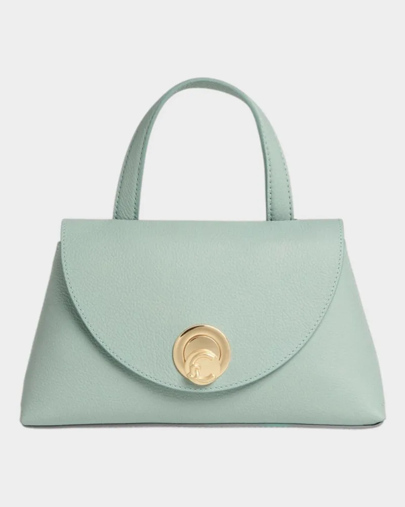 Coccinelle Nikla Tasche aus genarbtem Leder Hellblau
