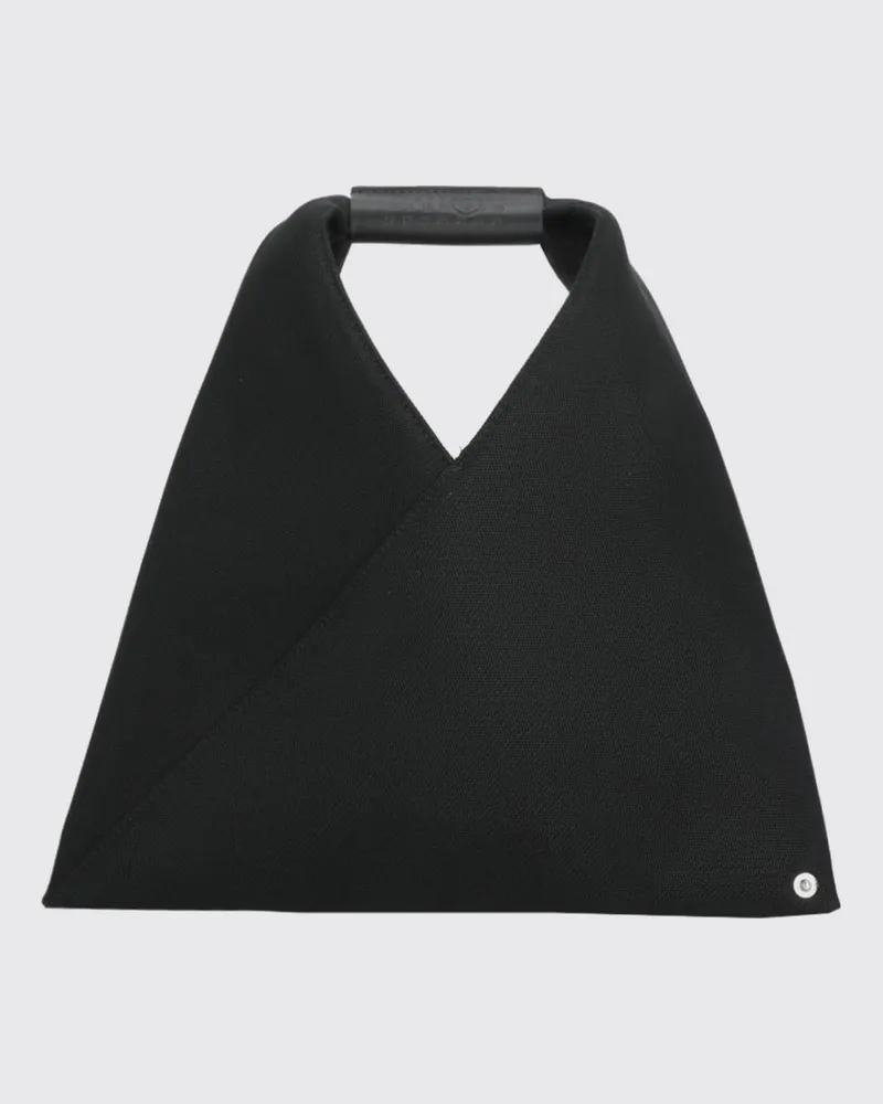 Maison Margiela Japanese Handtasche für Jungen aus Mesh mit gesticktem Logo Schwarz