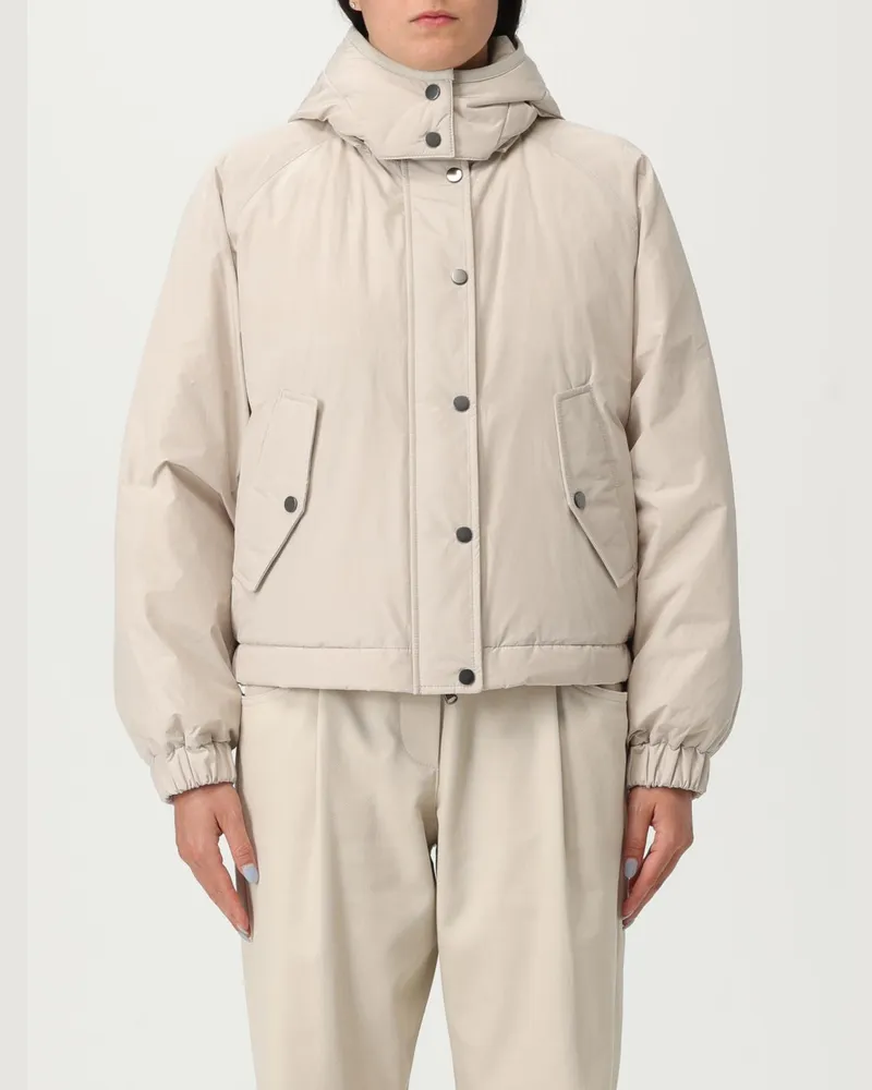 Brunello Cucinelli Mantel damen Grau