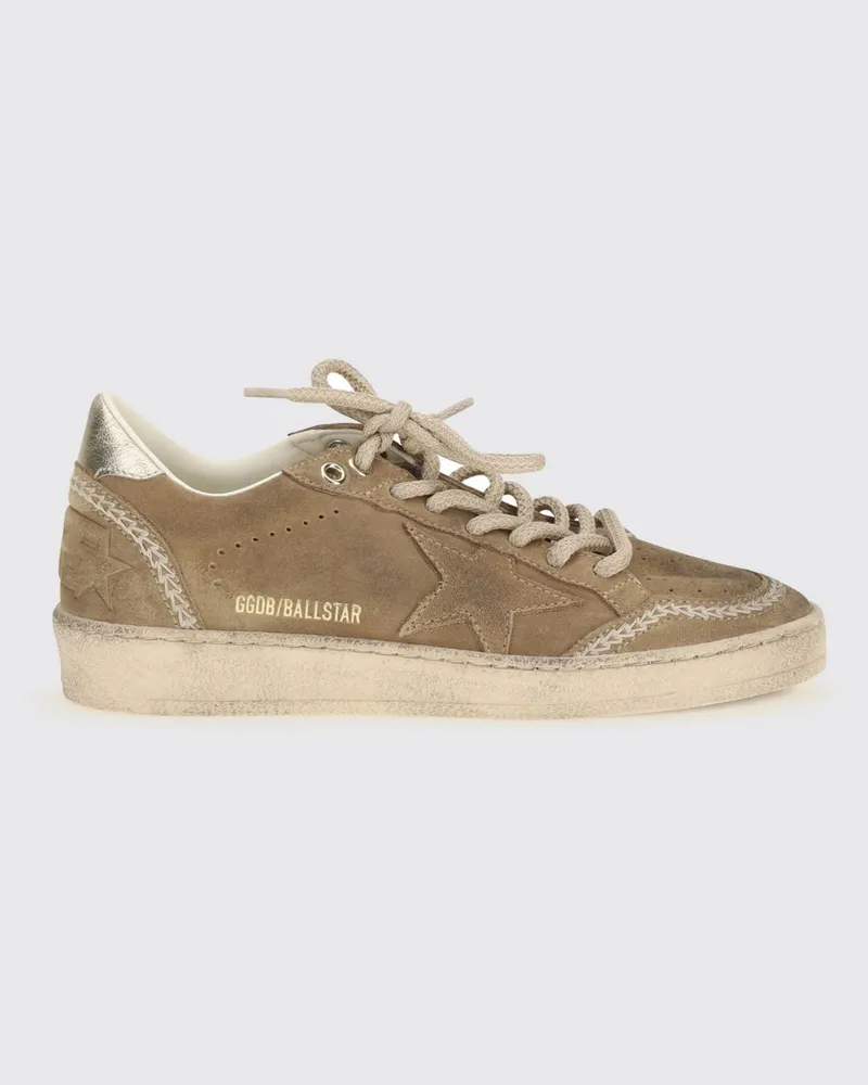 Golden Goose Ball Star Low-Top-Sneaker aus Veloursleder im Used-Look Tabak