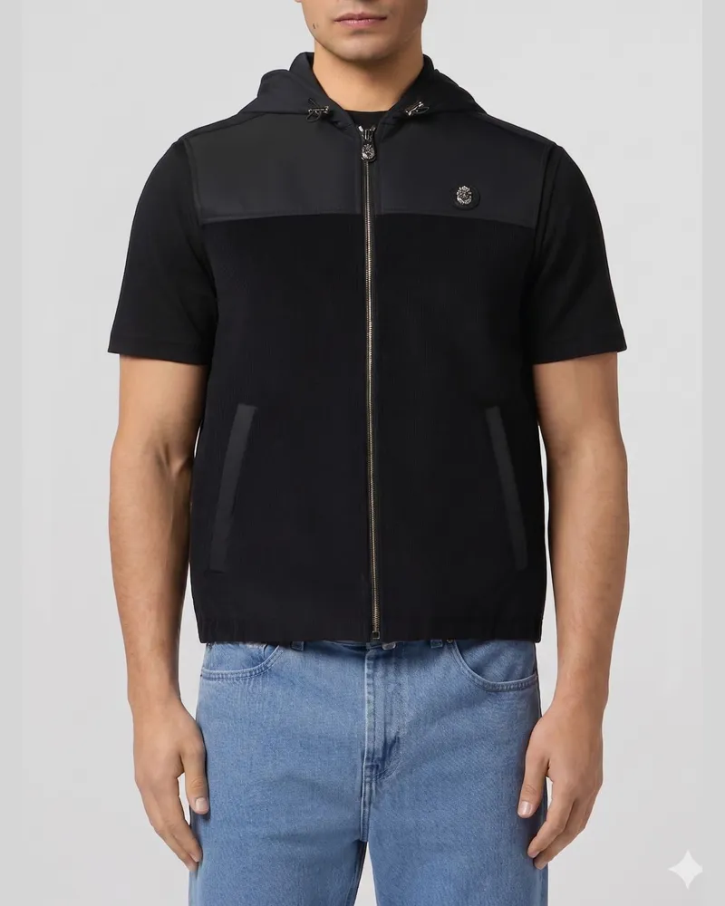 Billionaire Weste aus Baumwolle und Lycra mit Logo Schwarz