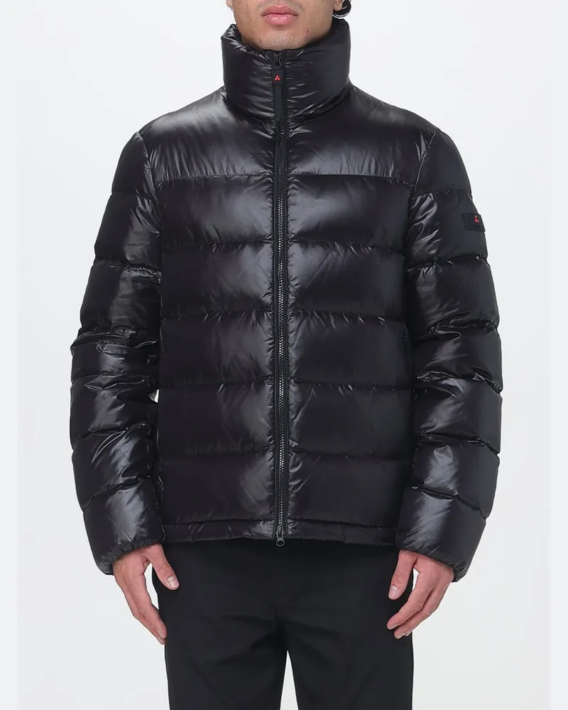 Peuterey Keke wasserabweisende Stepp-Nylon-Daunenjacke mit Stehkragen Schwarz