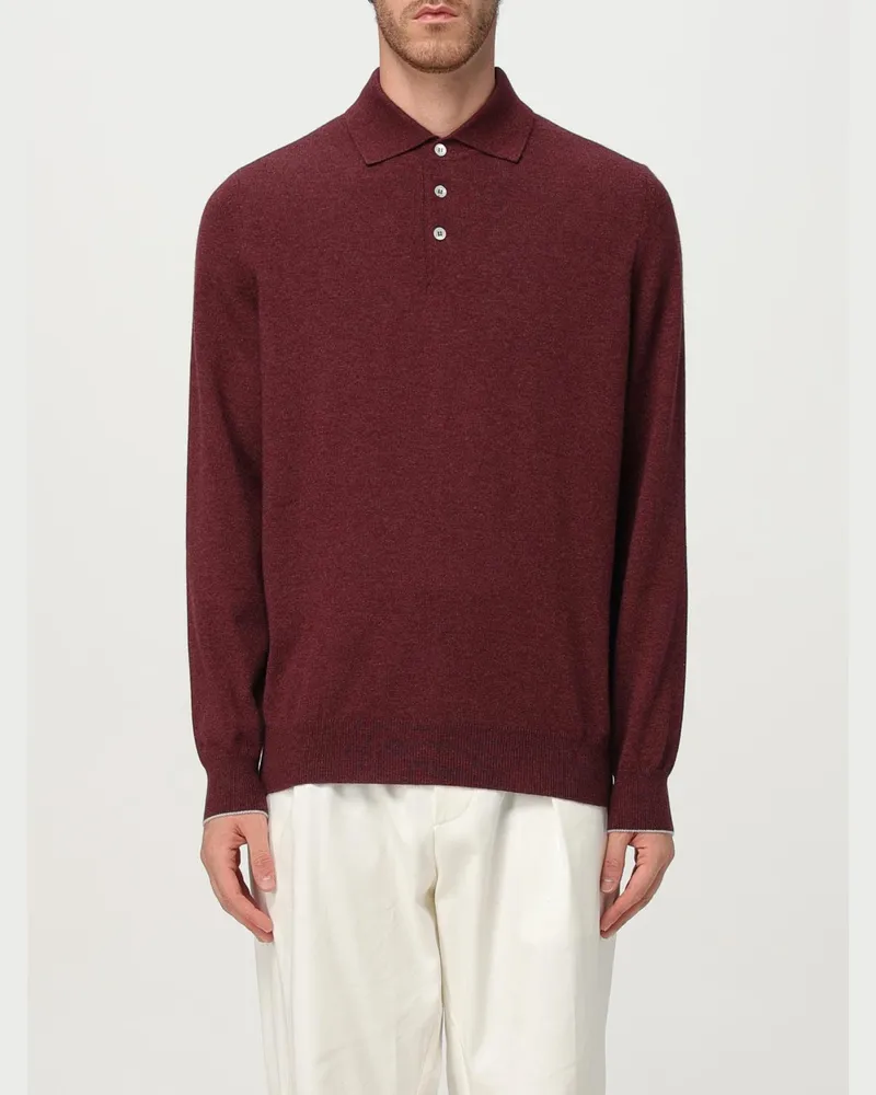 Brunello Cucinelli Pullover herren Burgunderrot