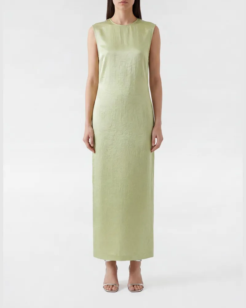 Filippa K Ärmelloses Midikleid aus Acetat mit Cut-Out-Detail Grün
