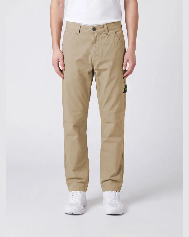 Stone Island Slim-Fit-Cargohose aus Baumwolle mit Compass-Logo-Patch Sand