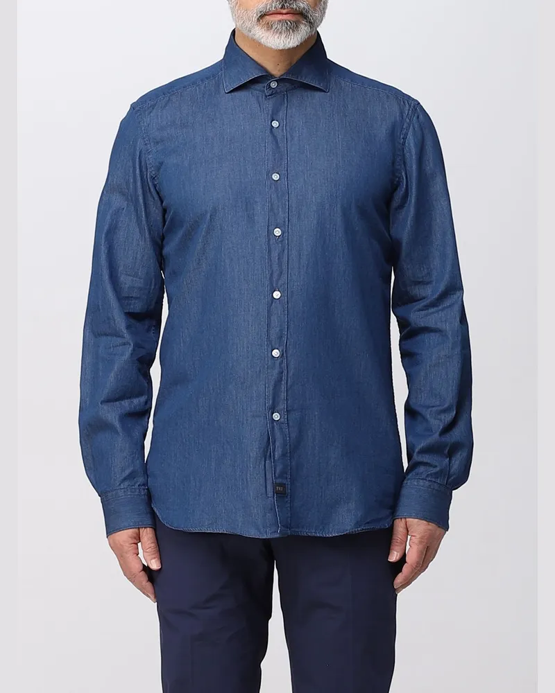 Fay Hemd herren Blau