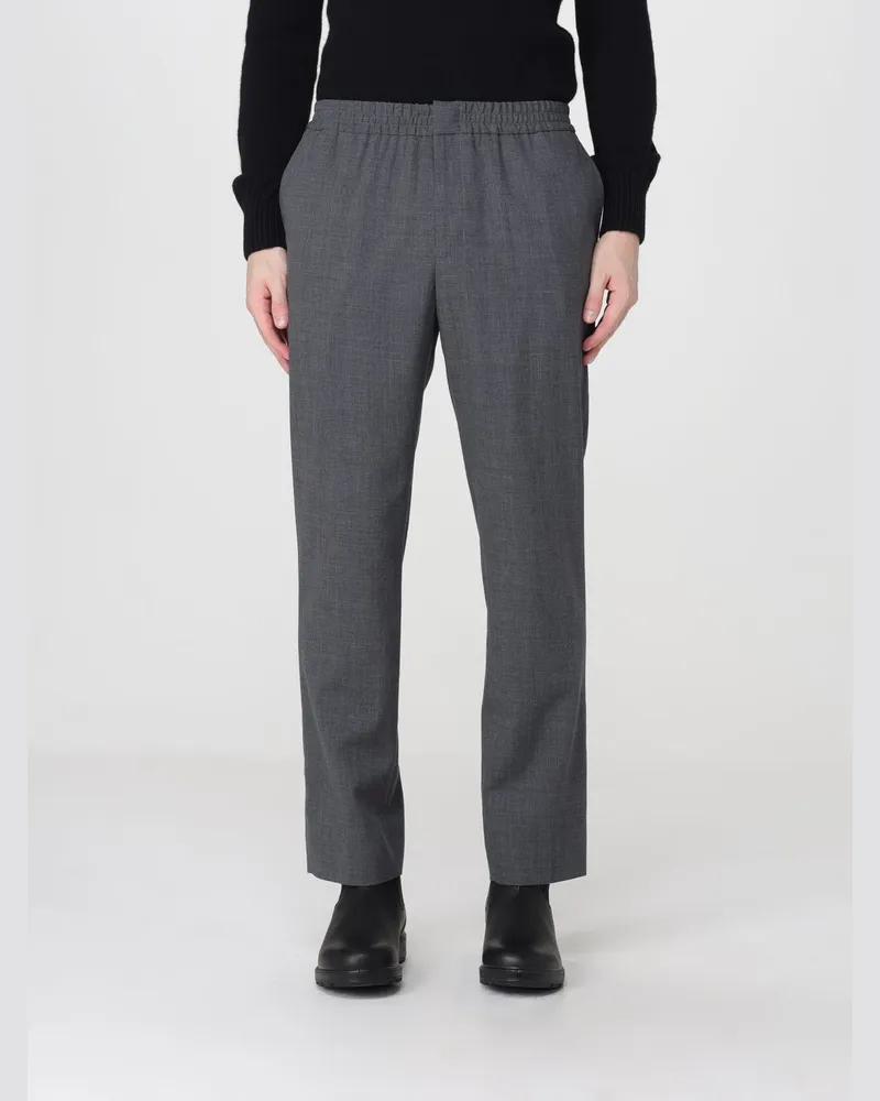 AMI Paris Slim-Fit-Hose aus Schurwolle mit elastischem Bund Grau