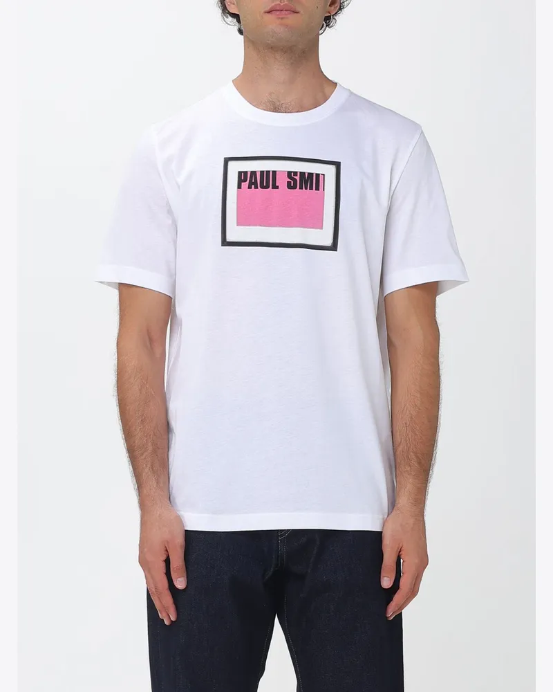 Paul Smith Rundhals-T-Shirt von aus Bio-Baumwolle mit Logodruck Weiß