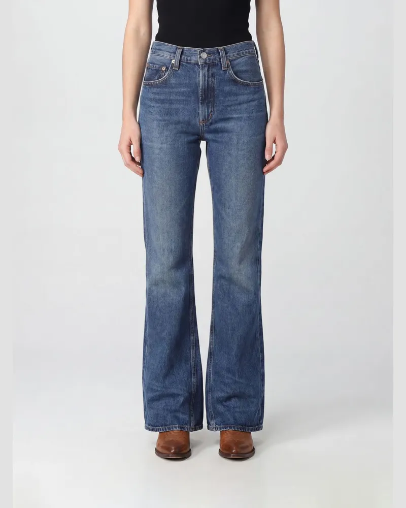 AGOLDE Ausgestellte 5-Pocket-Jeans Kick von mit hoher Taille aus Baumwolldenim Blau
