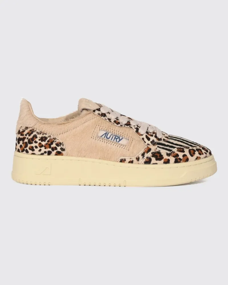 AUTRY Medalist Low Bicolor-Ledersneaker mit perforierter Spitze Bunt