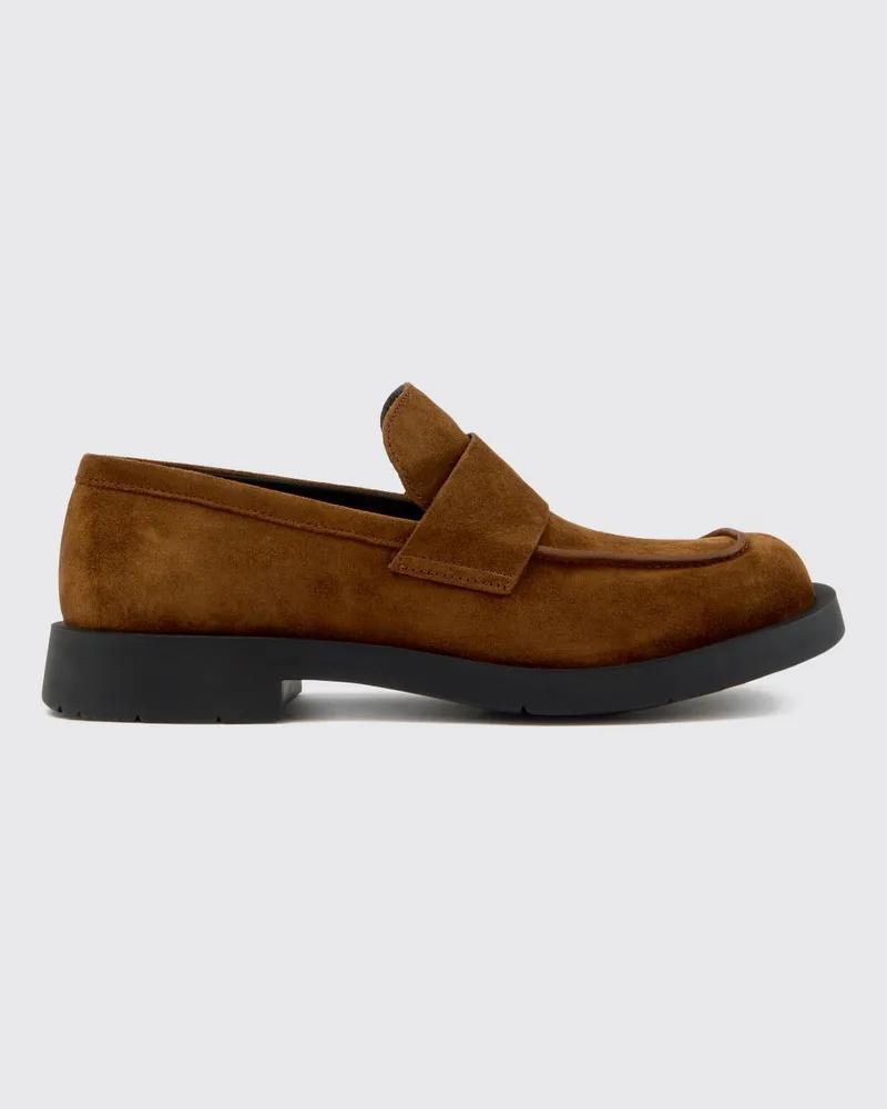 Camper Wildleder-Loafer Mil 1978 mit Riemen und runder Kappe Braun