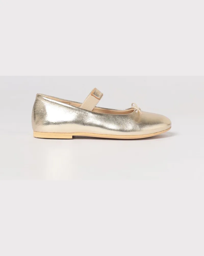 Twin-Set Ballerina aus laminiertem Leder Platinum