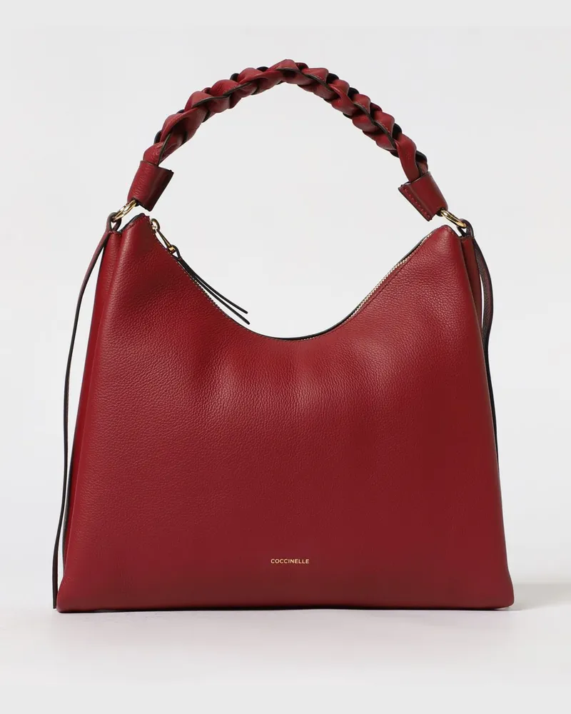 Coccinelle Schultertasche damen Burgunderrot