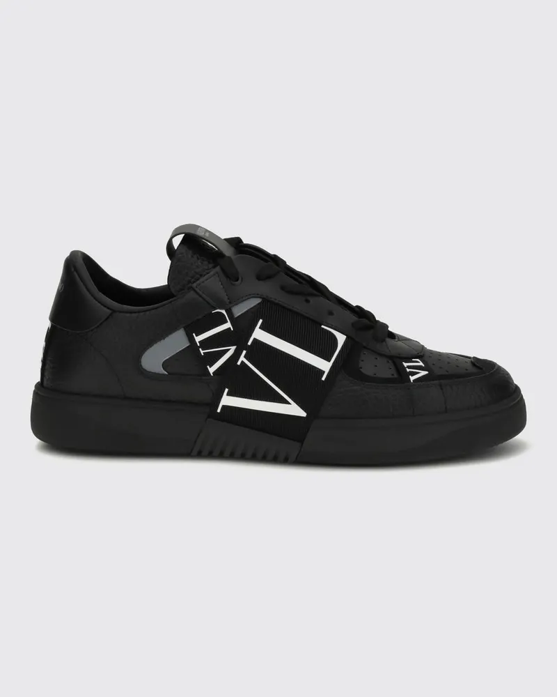 Valentino Garavani VL7N Sneakers aus glattem Kalbsleder mit Logoprint Schwarz
