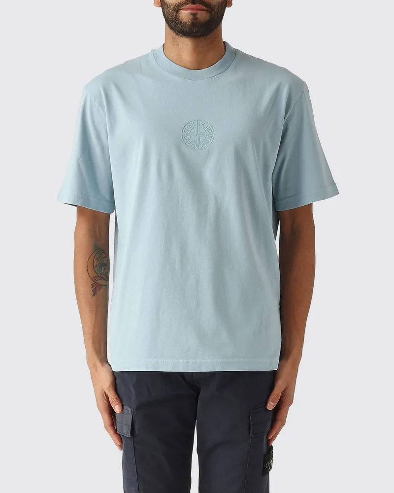 Stone Island T-shirt herren Hellblau