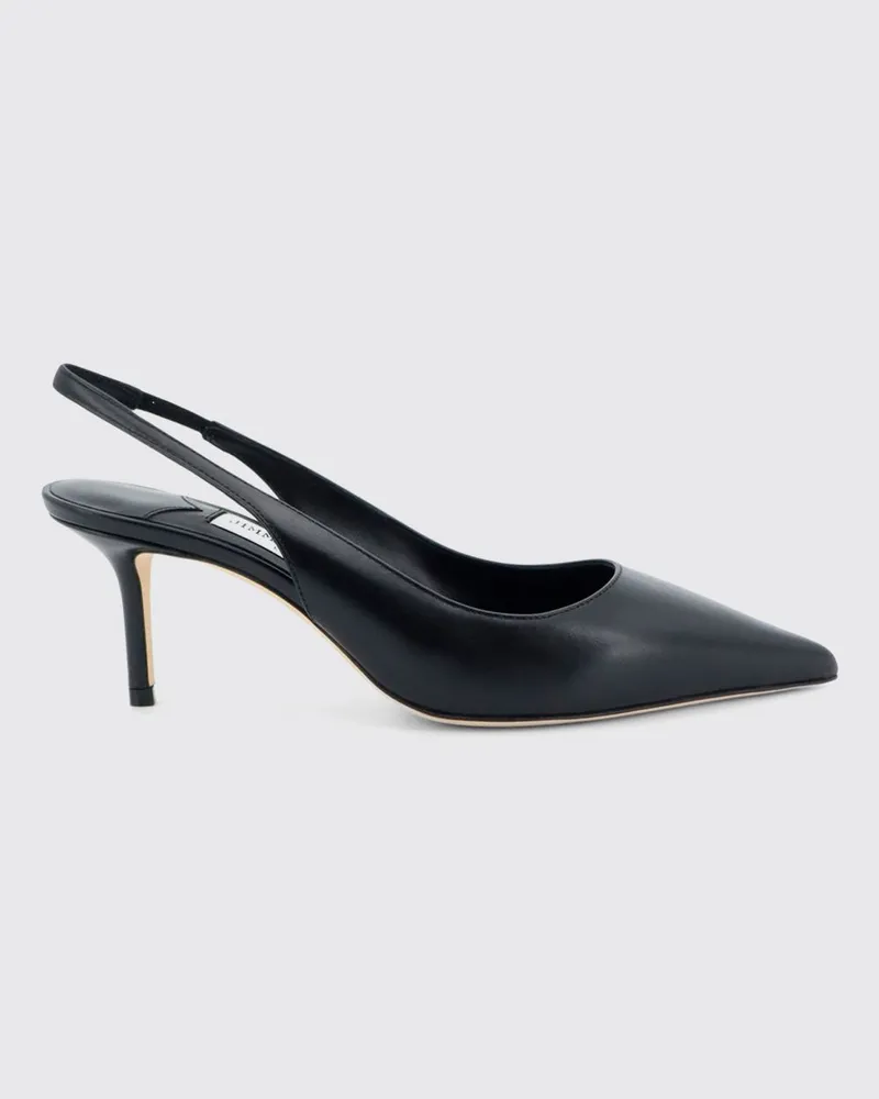 Jimmy Choo Love Slingback-Pumps aus glattem Kalbsleder mit mittelhohem Absatz Schwarz