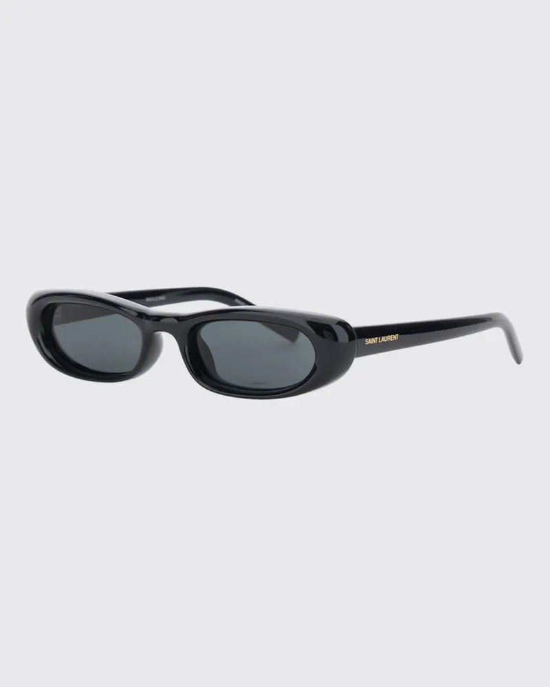 Saint Laurent Cat-Eye-Sonnenbrille aus Acetat mit gedrucktem Logo Schwarz