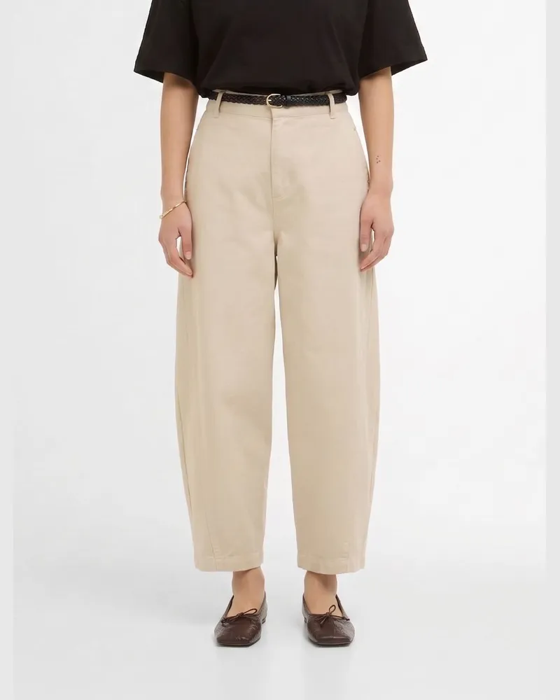 Barbour Daya Barrel Jeans aus Denim Beige