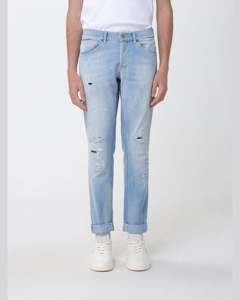 Dondup Slim Fit Jeans aus Distressed-Denim Blau