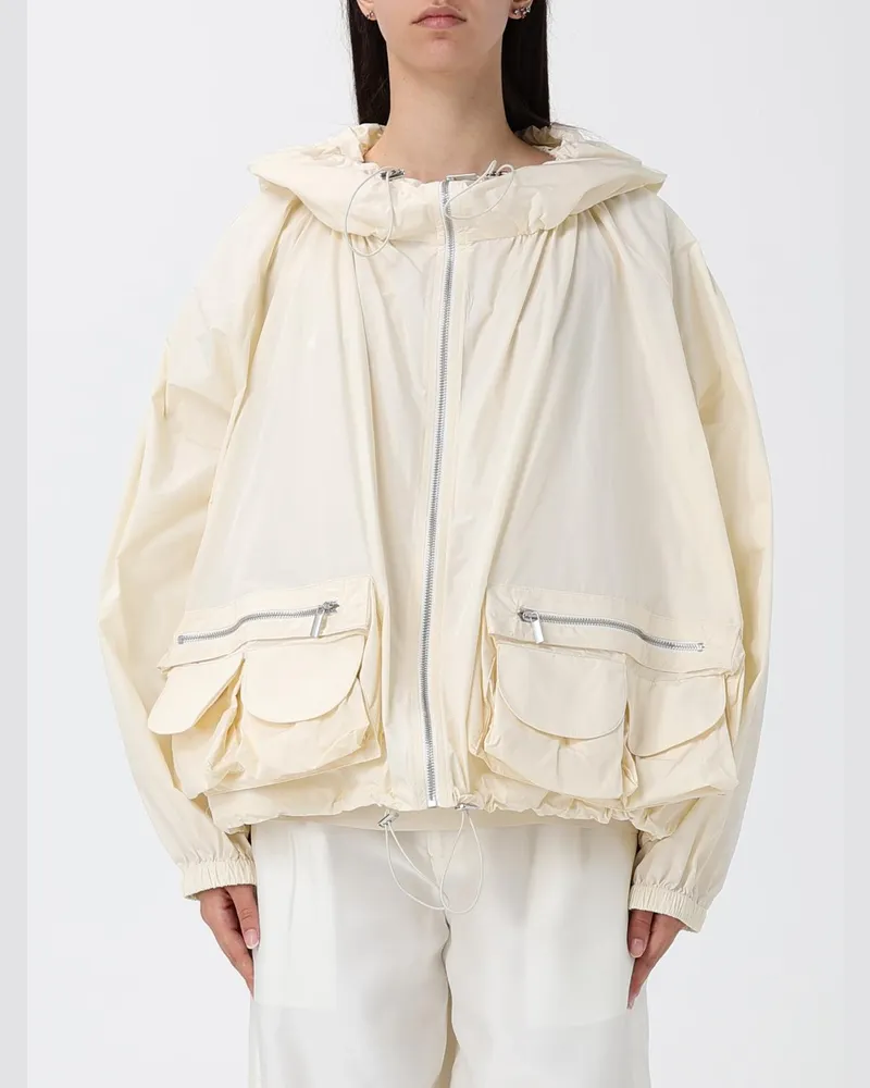 MEIMEIJ Oversize-Bomberjacke aus Polyester Gelb