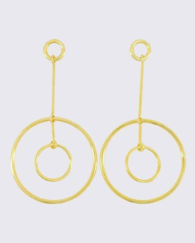 PAULA Olimpo Hängeohrringe aus Messing mit Gold-Finish Gold