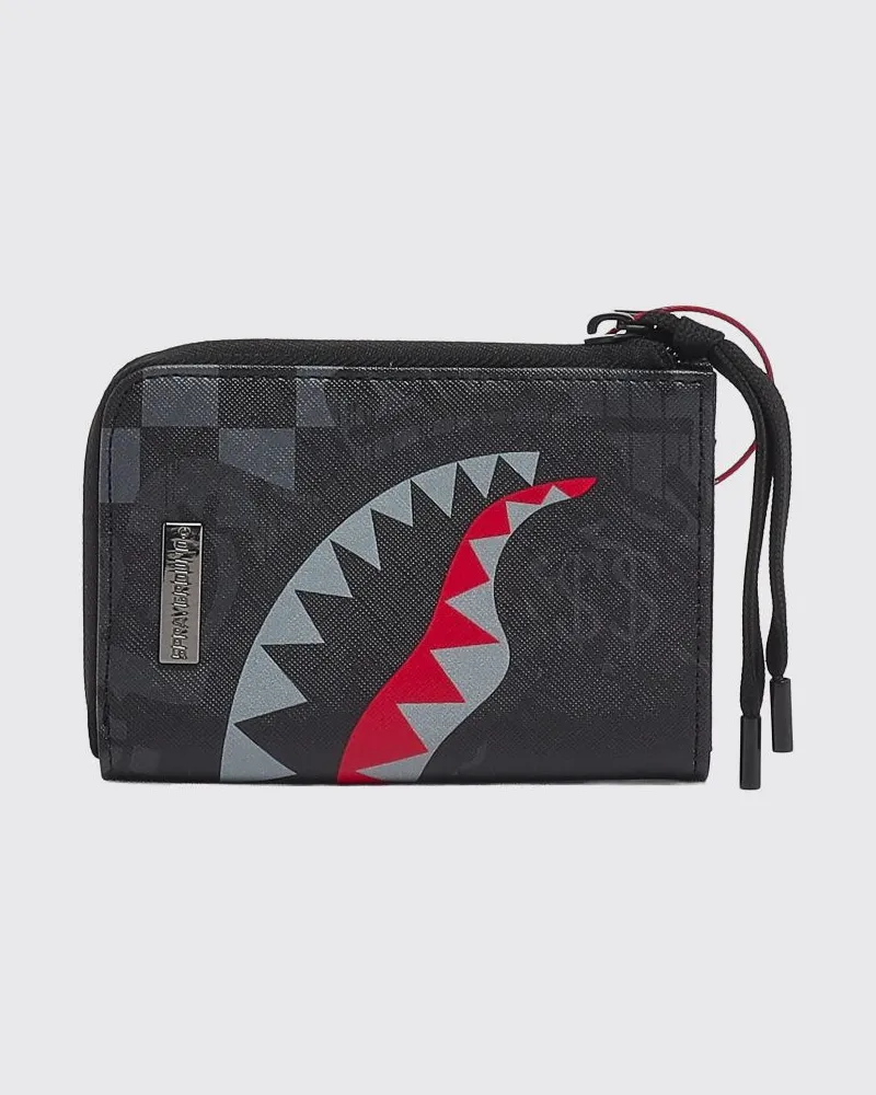 Sprayground 4AM Red Shark Geldbörse von für Jungen mit Reißverschluss Schwarz
