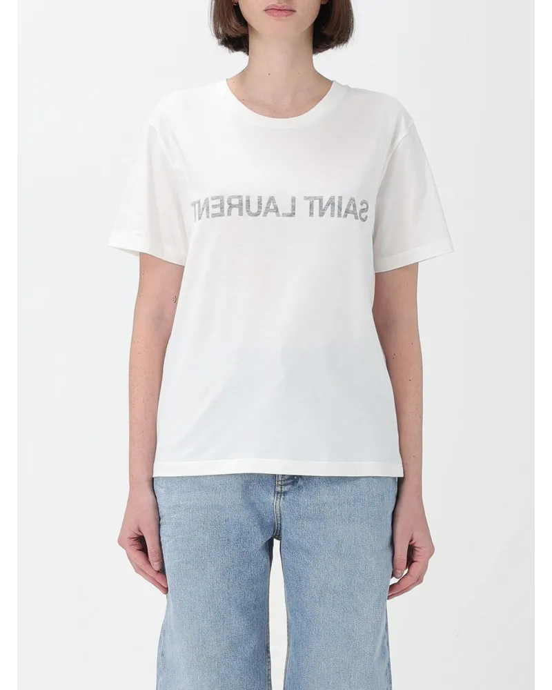 Saint Laurent T-shirt damen Weiß