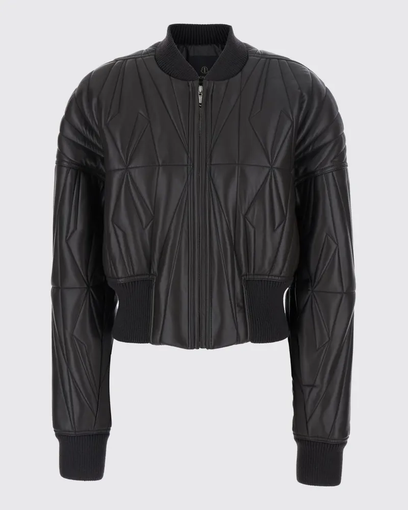 Rick Owens Moncler x Gesteppte Kalbsleder-Bomberjacke in Cropped-Passform Braun