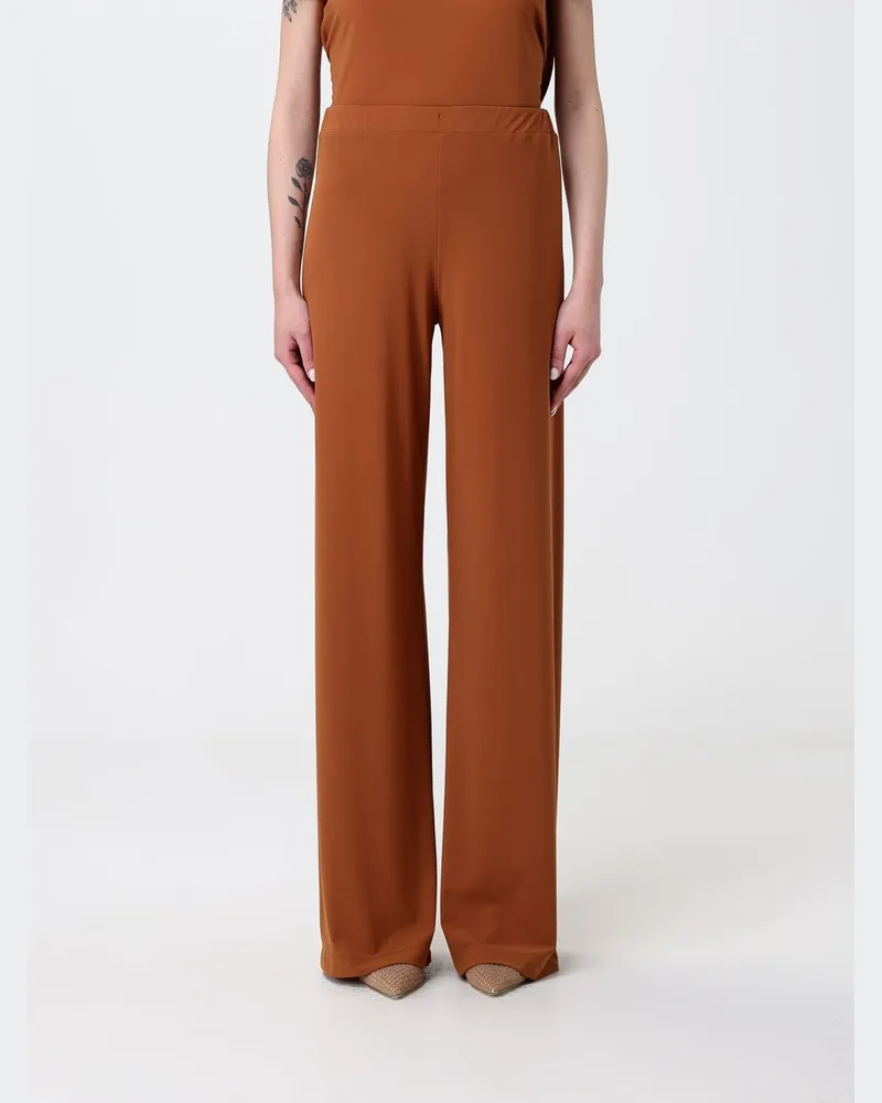 Maliparmi Hoch taillierte Jersey-Hose mit weitem Bein Amber