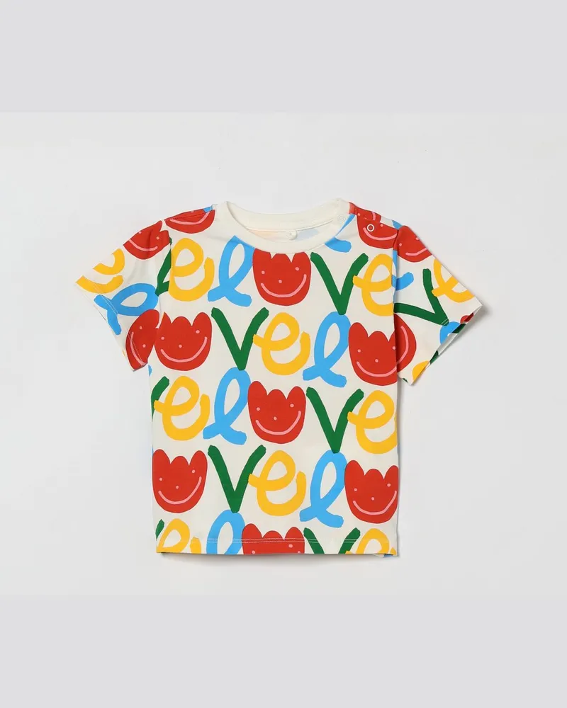 Stella McCartney Kids T-Shirt aus bedruckter Baumwolle Ivory