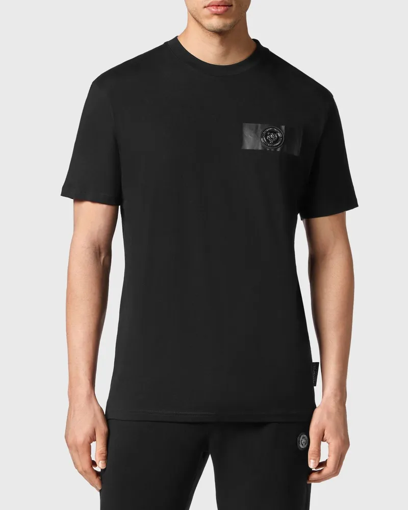 Philipp Plein Jersey-T-Shirt mit Logo-Print hinten Weiß