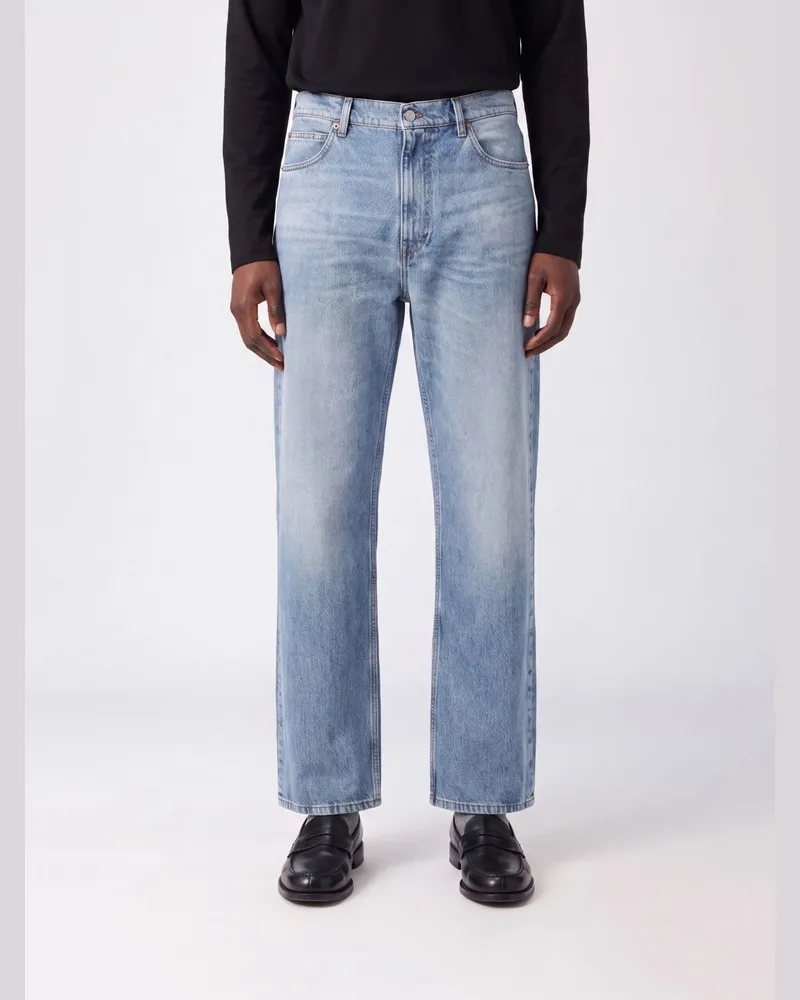 Maison Margiela Bootcut-Jeans mit mittlerer Leibhöhe aus Baumwolldenim Blau