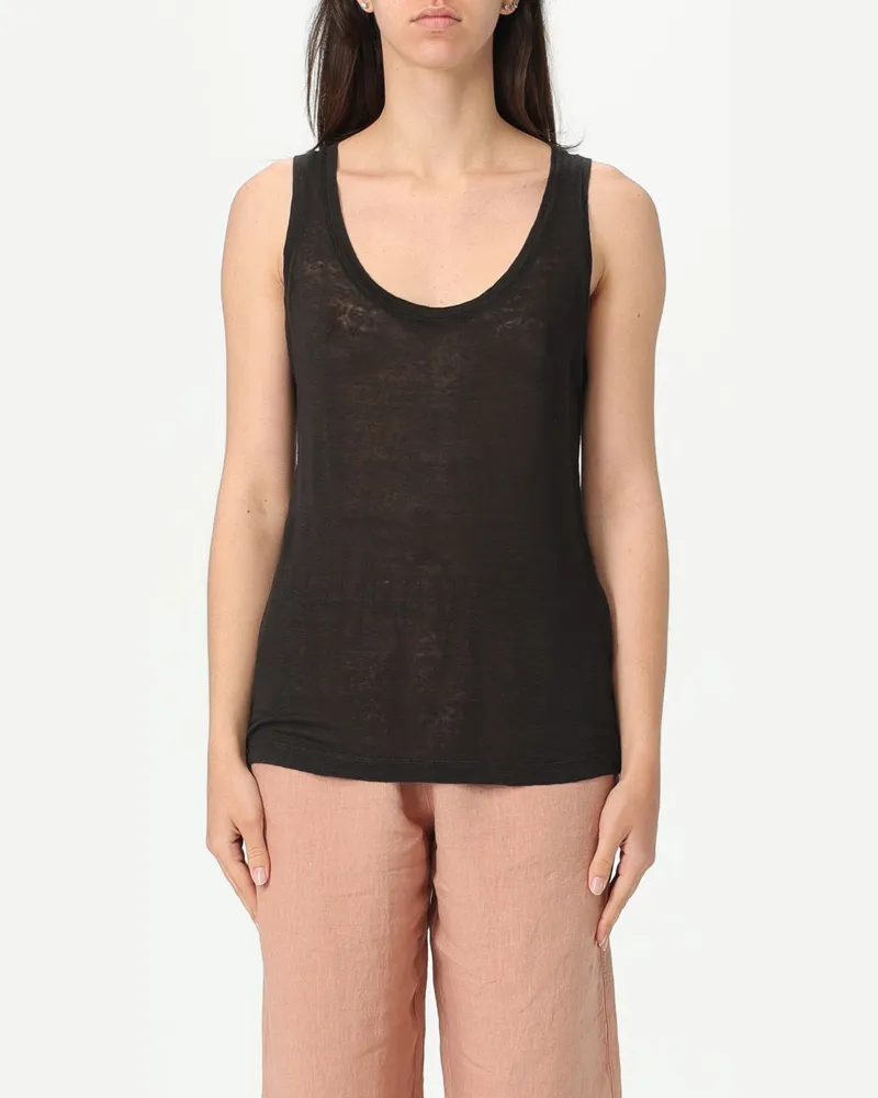 120% Lino T-shirt damen Schwarz